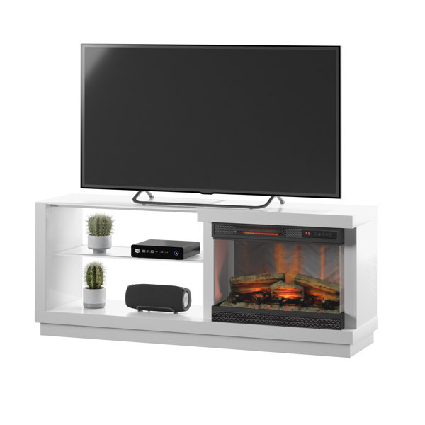 Orren Ellis Ladores TV Stand for TVs up to 65" with Fireplace Included